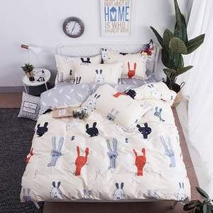 Уценка (дефекты)! Комплект постельного белья Зайцы (полуторный)