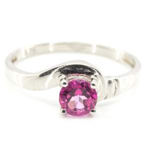 Серебряное кольцо 925 пробы 1,55 гр. с индийским розовым топазом 0,59 карат