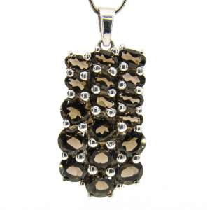 Серебряная подвеска 925 пробы 6,06 гр. с раухтопазами 5,5 карат