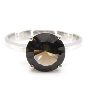 Серебряное кольцо 925 пробы 2,87 гр. с раухтопазом с США лазерной огранки 2,84 карат