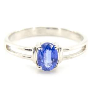 Серебряное кольцо 925 пробы 2,14 гр. с кианитомом с Непала 1,12 карат