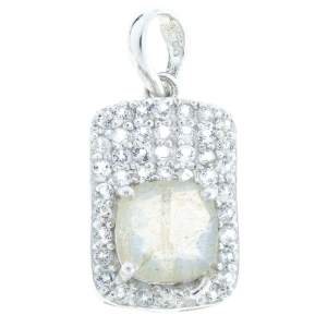 Серебряная подвеска 925 пробы 2,92 гр. с канадским лабрадоритом и топазами 1,88 карат