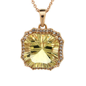 Серебряная подвеска 925 пробы в позолоте 750 пробы 5,18 гр. с боливийским гелиодором ULTIMA и топазами 10,44 карат