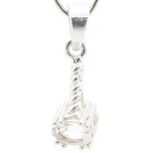 Серебряная подвеска 925 пробы 1,52 г с бразильским морганитом класса AAAA 0,65 карат