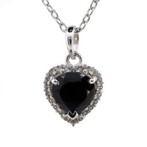 Серебряная подвеска 925 пробы 2,86 гр. с индийским ониксом и топазами 2,29 карат