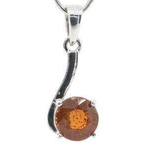 Серебряная подвеска 925 пробы 1,58 гр. с танзанийским оранжевым кианитом 2,07 карат