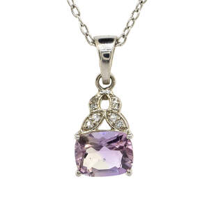 Серебряная подвеска 925 пробы 2,04 г с боливийским аметринoм и белыми топазами 2,67 карат
