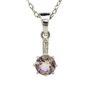 Серебряная подвеска 925 пробы 1,6 г с боливийским аметринoм и белыми топазами 1,18 карат