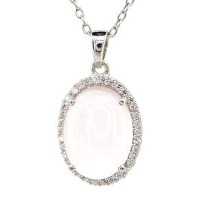 Серебряная подвеска 925 пробы 5,08 гр. с розовым Кварцем и топазами с США 13,71 карат