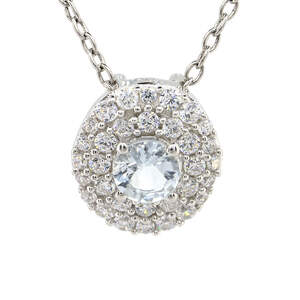 Серебряная подвеска 925 пробы 3,07 гр. с кенийским Аквамарином 