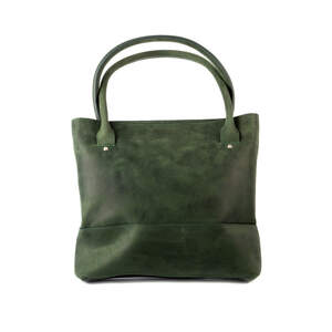 Сумка Roberto Rietti из натуральной кожи зеленого цвета со стежком снизу