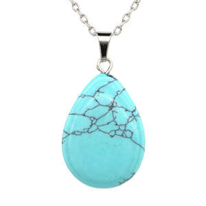 Подвеска 2,78г бирюза капля 13,9 карат в покрытии родием