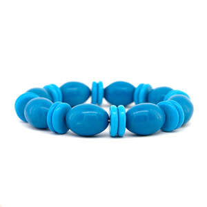 Браслет с голубой бирюзой (прессованная)