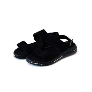 Босоножки женские, черного цвета из натуральной замши