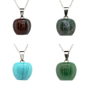 Комплект подвесок с минералами в покрытии родием