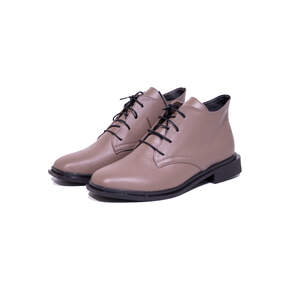 Ботинки женские, цвета мокко из натуральной кожи