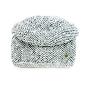 Шапка Инесса светло-серая, высота 19 см, радиус 20 см