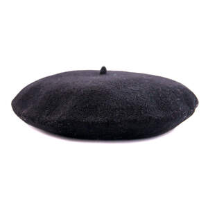 Берет Flora super черный, диаментр 28 см