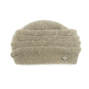Шапка Полина латте, высота 20 см, радиус 23 см