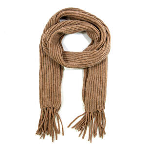 Шарф резинка коричневый, размер 160 * 15 см