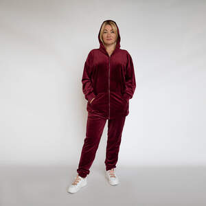 Спортивный костюм на цветной змейке бордо