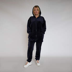 Спортивный костюм на змейке синего цвета