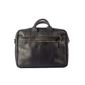 Сумка мужская Roberto Rietti из натуральной кожи черного цвета