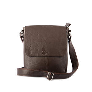 Сумка мужская Roberto Rietti из натуральной кожи коричневого цвета