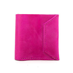 Портмоне Roberto Rietti из натуральной кожи цвета фуксии