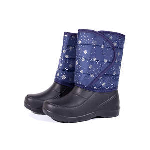 Женские сапоги из пены на липучке синего цвета