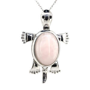 Подвеска 14,18 гр. с розовым кварцем 25 карат в покрытии родием