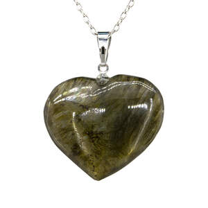 Подвеска 8,39 гр. с лабрадоритом 37,2 карат в покрытии родием