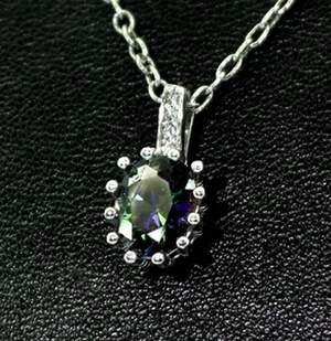 Серебряная подвеска 925 пробы 1,83 г с містичним Топазом 1,51 карат