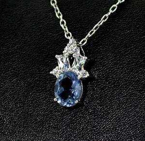 Серебряная подвеска 925 пробы 2,9 г с Флюоритом Блу Джон и топазами со США 2,53 карат