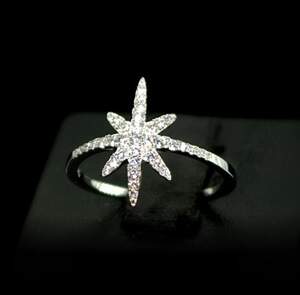 Серебряное кольцо 925 пробы 1,21 г с Фианитами 0,81 карат