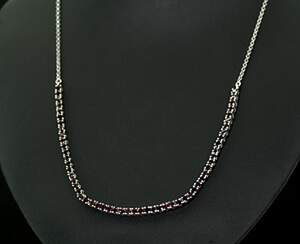Серебряное колье 925 пробы 13,74 г с мозамбикскими Гранатами 7,77 карат 50-55 см