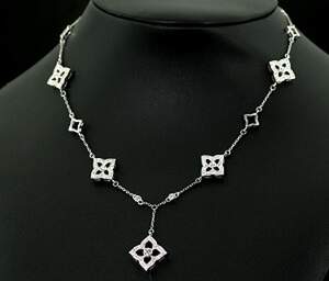 Серебряное колье 925 пробы 8,75 г с белыми цирконами 2,75 карат 40-45 см