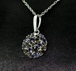 Серебряная подвеска 925 пробы 3,25 г с кольоровими Альпінітами и цирконами 3,45 карат