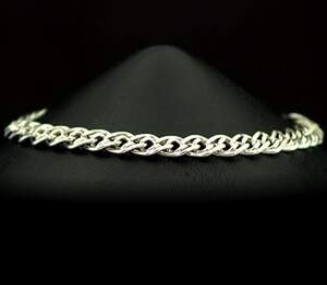 Серебряный браслет 925 пробы 9,55 г, плетіння Подвійний панцир