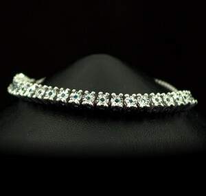 Серебряный браслет 925 пробы 6,69 гр. с голубыми бриллиантами Hope VVS1 0,14 карат Серебряный браслет 925 пробы 6,69 гр. с голубыми бриллиантами Hope VVS1 0,14 карат