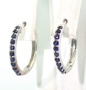 Серебряные серьги 925 пробы 3,12 гр. с голубыми шри-ланкийскими Сапфирами класса АААА и топазами из США 1,38 карат Серебряные серьги 925 пробы 3,12 гр. с голубыми шри-ланкийскими Сапфирами класса АААА и топазами из США 1,38 карат