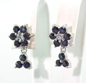 Серебряные серьги 925 пробы 3,65 гр. с голубыми шри-ланкийскими Сапфирами класса АААА и топазами из США 2,57 карат Серебряные серьги 925 пробы 3,65 гр. с голубыми шри-ланкийскими Сапфирами класса АААА и топазами из США 2,57 карат