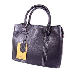 Жіноча сумка Vintage из натуральной кожи черного цвета Жіноча сумка Vintage из натуральной кожи черного цвета