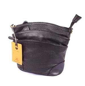 Жіноча сумка Vintage из натуральной кожи черного цвета Жіноча сумка Vintage из натуральной кожи черного цвета