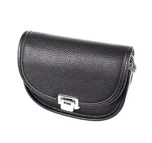 Жіноча сумка Vintage из натуральной кожи черного цвета Жіноча сумка Vintage из натуральной кожи черного цвета