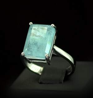 Серебряное кольцо 925 пробы 4,81 г с Турмаліном Індіголітом 3,34 карат Серебряное кольцо 925 пробы 4,81 г с Турмаліном Індіголітом 3,34 карат