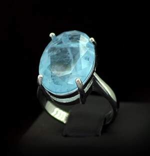 Серебряное кольцо 925 пробы 6,51 г Турмаліном Індіголітом 5,42 карат Серебряное кольцо 925 пробы 6,51 г Турмаліном Індіголітом 5,42 карат