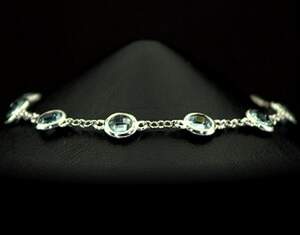 Серебряный браслет 925 пробы 4,54 г с Топазами Лондон Блу со США 5,71 карат 17-20 см Серебряный браслет 925 пробы 4,54 г с Топазами Лондон Блу со США 5,71 карат 17-20 см