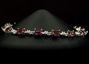 Серебряный браслет 925 пробы 8,87 г с розовымм кенийскими Рубінами АААА и цирконами 9,52 карат 17-20 см Серебряный браслет 925 пробы 8,87 г с розовымм кенийскими Рубінами АААА и цирконами 9,52 карат 17-20 см