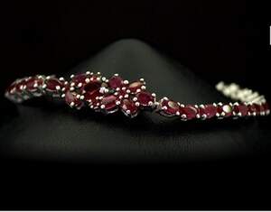 Серебряный браслет 925 пробы 11,17 г с розовымм кенийскими Рубінами АААА 12,03 карат 17-20 см Серебряный браслет 925 пробы 11,17 г с розовымм кенийскими Рубінами АААА 12,03 карат 17-20 см